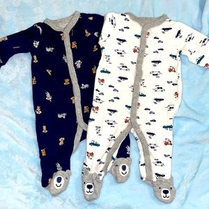 2pc cars and koala bear footed onesies